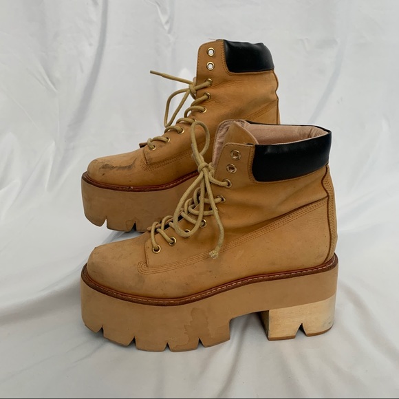 Jeffrey Campbell Nirvana Timberland Platform Boots Sz 9.5 - Picture 2 of 9
